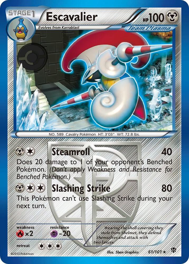 Escavalier (Team Plasma) 61/101 card from Plasma Blast