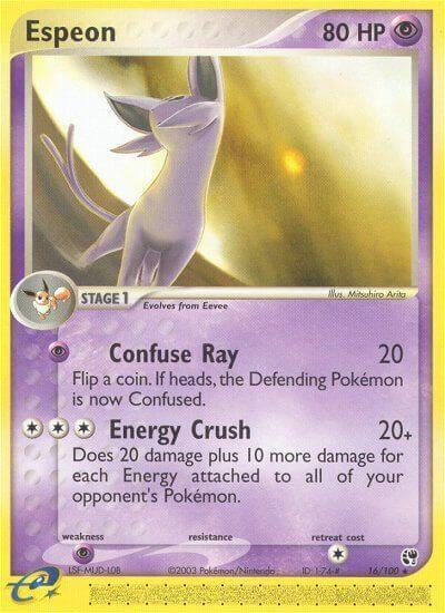 Espeon 16/100 card from Sandstorm