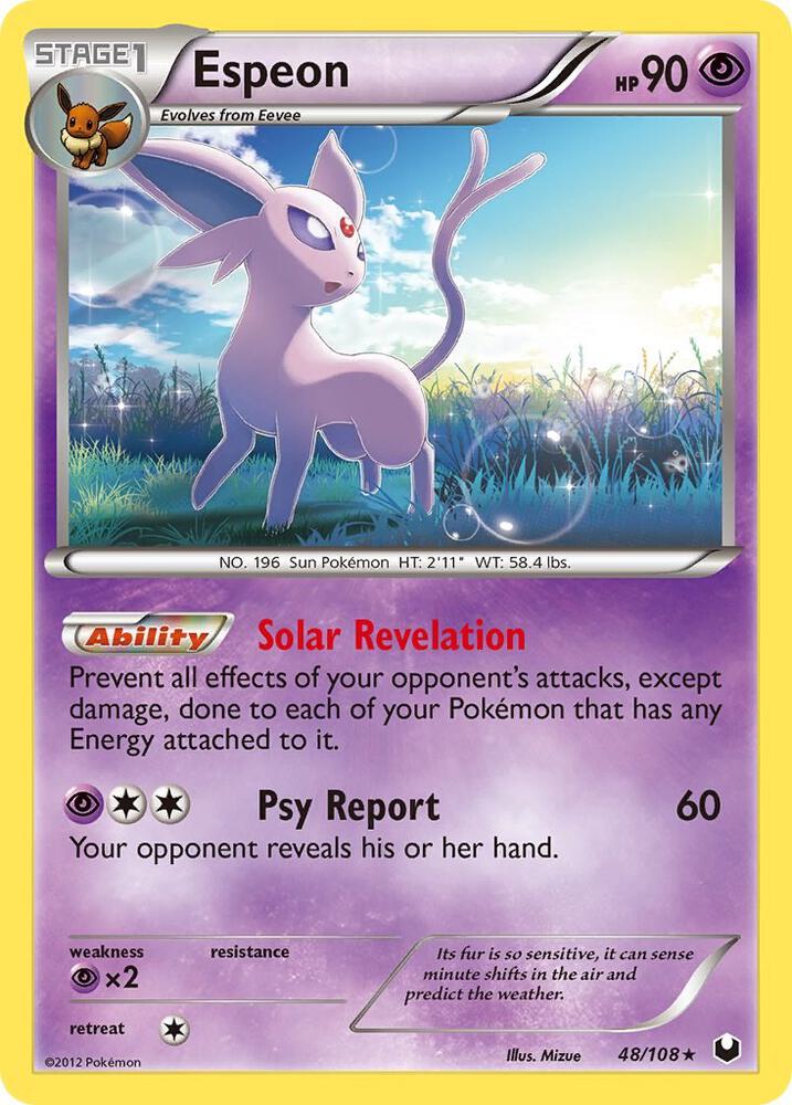Espeon 48/108 card from Dark Explorers