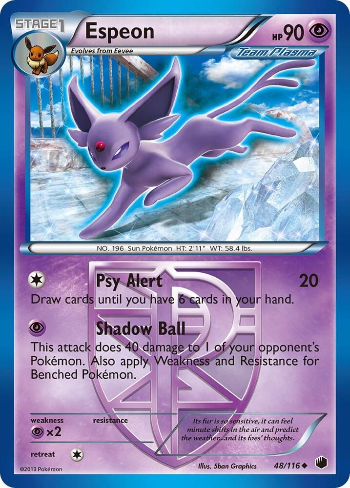 Espeon (Team Plasma) 48/116 card from Plasma Freeze