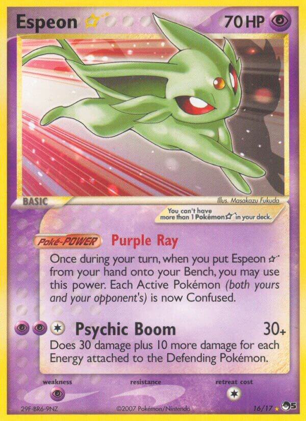 Espeon Star 016/017 card from POP Series 5