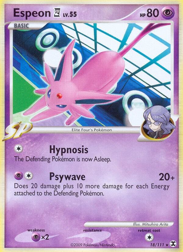Espeon E4 18/111 card from Rising Rivals
