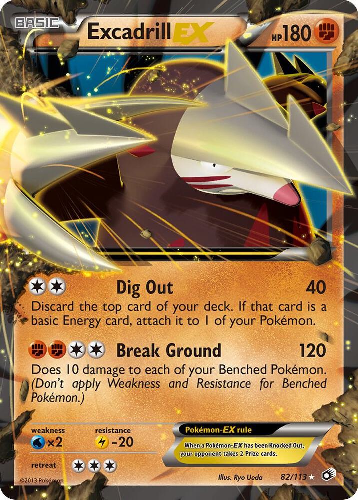 Excadrill EX 82/113 card from Legendary Treasures