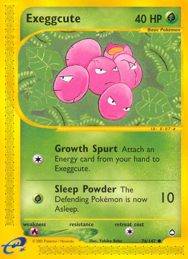 Exeggcute (76) 076/147 card from Aquapolis