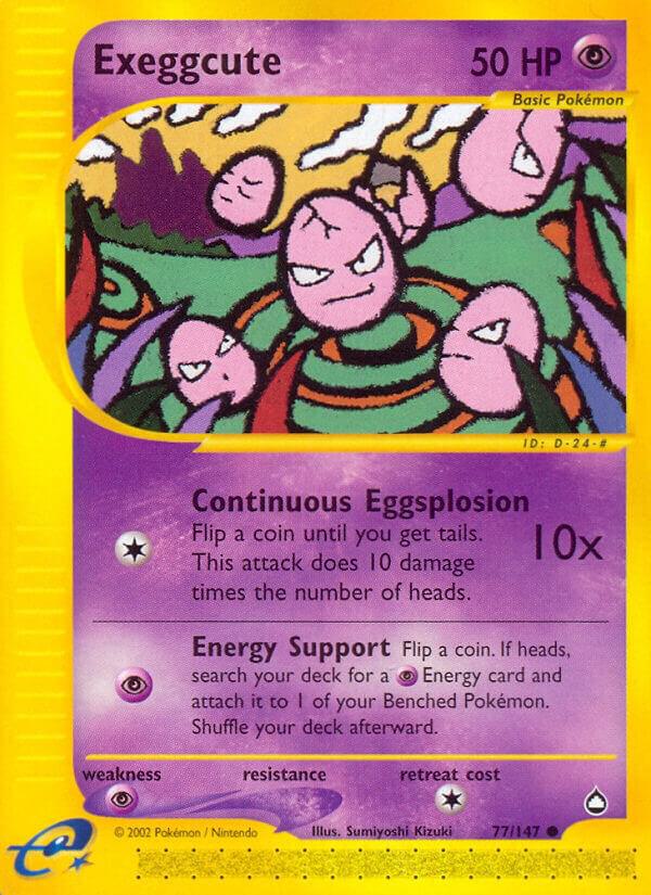 Exeggcute (77) 077/147 card from Aquapolis