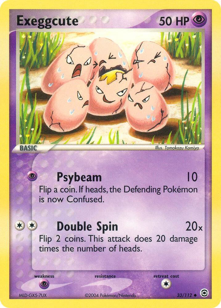 Exeggcute 33/112 card from FireRed & LeafGreen