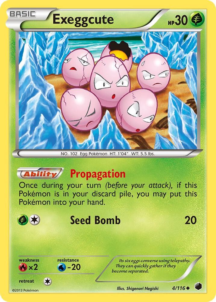 Exeggcute 4/116 card from Plasma Freeze