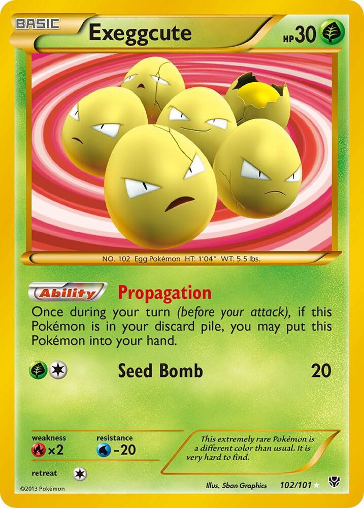 Exeggcute (102 Secret Rare) 102/101 card from Plasma Blast