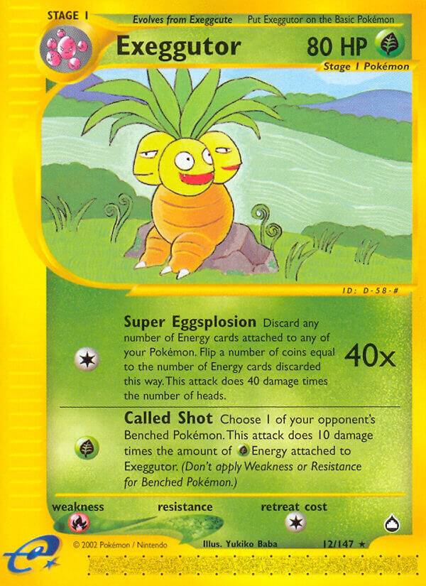 Exeggutor (12) 012/147 card from Aquapolis