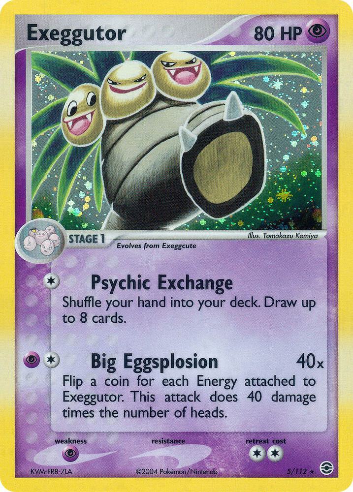 Exeggutor 5/112 card from FireRed & LeafGreen