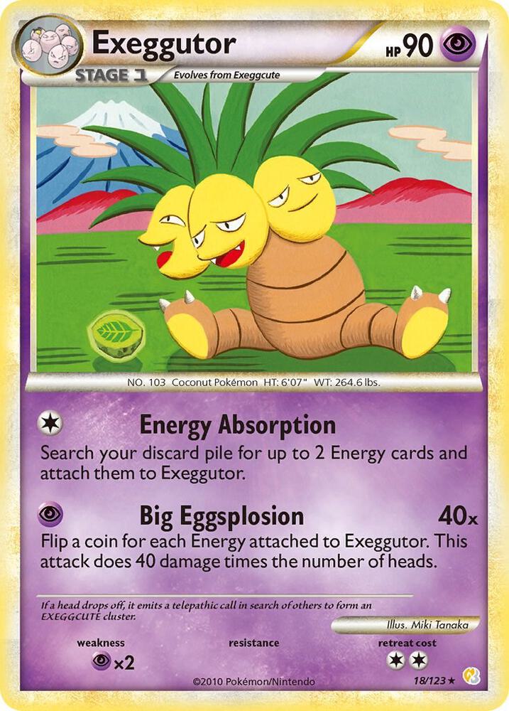 Exeggutor 18/123 card from HeartGold SoulSilver