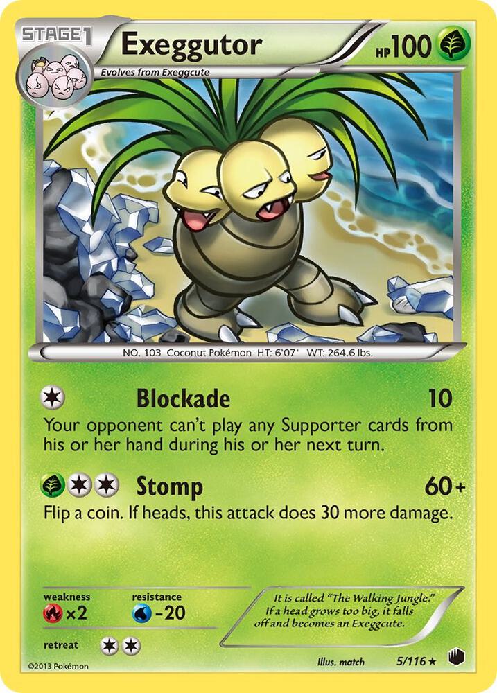 Exeggutor 5/116 card from Plasma Freeze