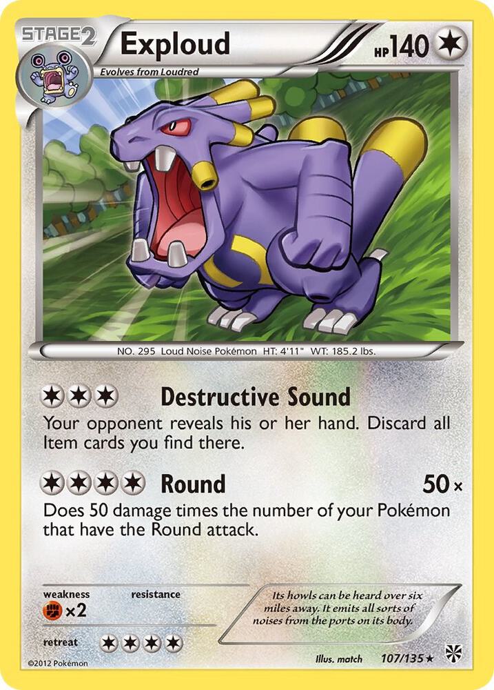 Exploud 107/135 card from Plasma Storm
