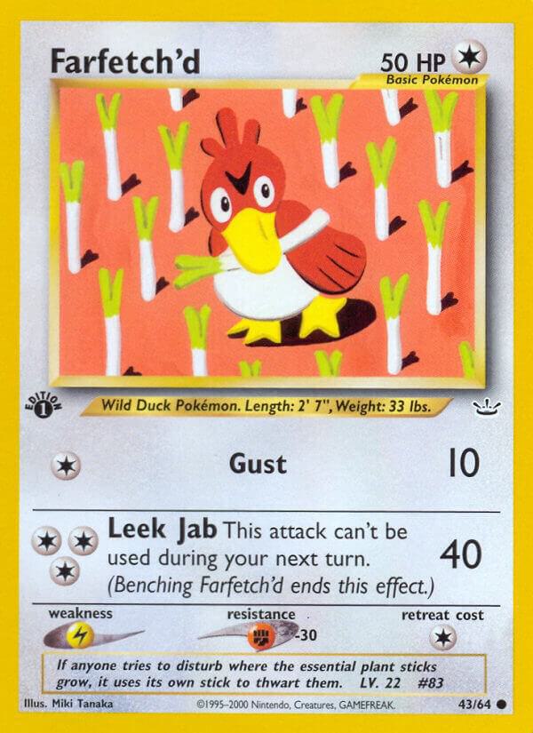 Farfetch'd 43/64 card from Neo Revelation