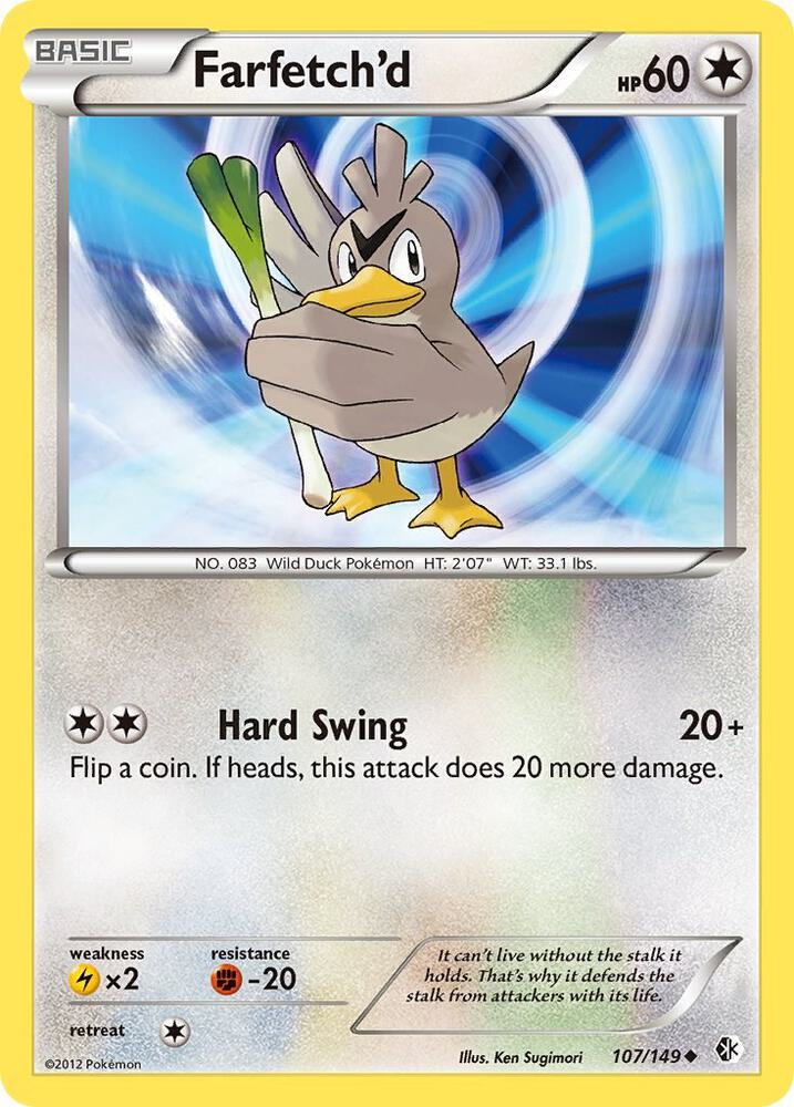 Farfetch'd 107/149 card from Boundaries Crossed