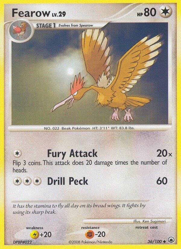 Fearow 36/100 card from Majestic Dawn