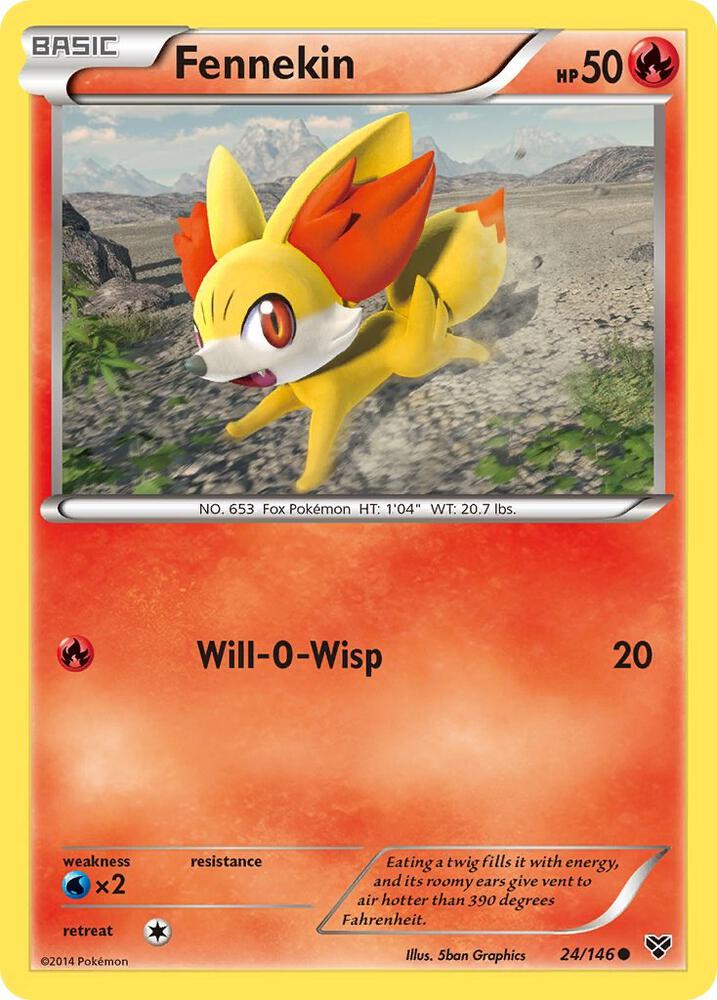 Fennekin 24/146 card from XY Base Set