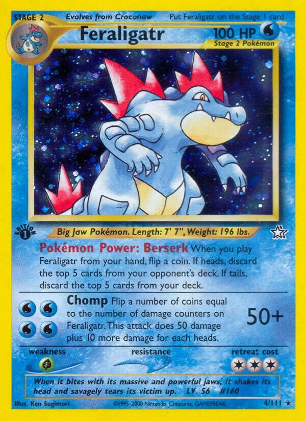 Feraligatr (4) 004/111 card from Neo Genesis