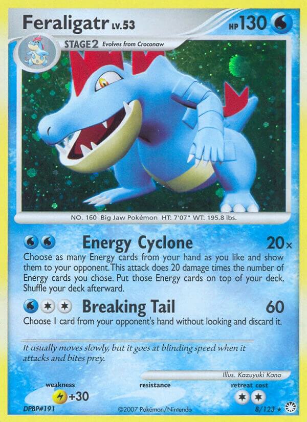 Feraligatr 8/123 card from Mysterious Treasures