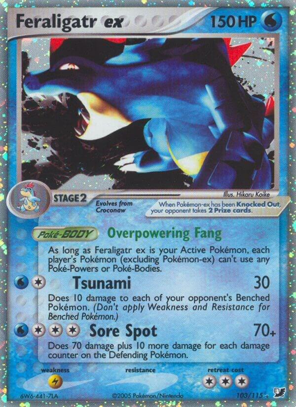Feraligatr ex 103/115 card from Unseen Forces