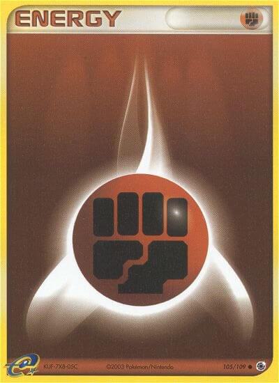 Fighting Energy 105/109 card from Ruby and Sapphire