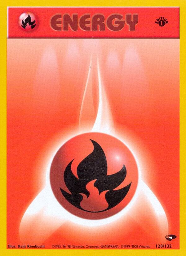 Fire Energy 128/132 card from Gym Challenge