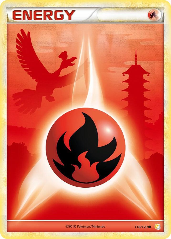 Fire Energy 116/123 card from HeartGold SoulSilver
