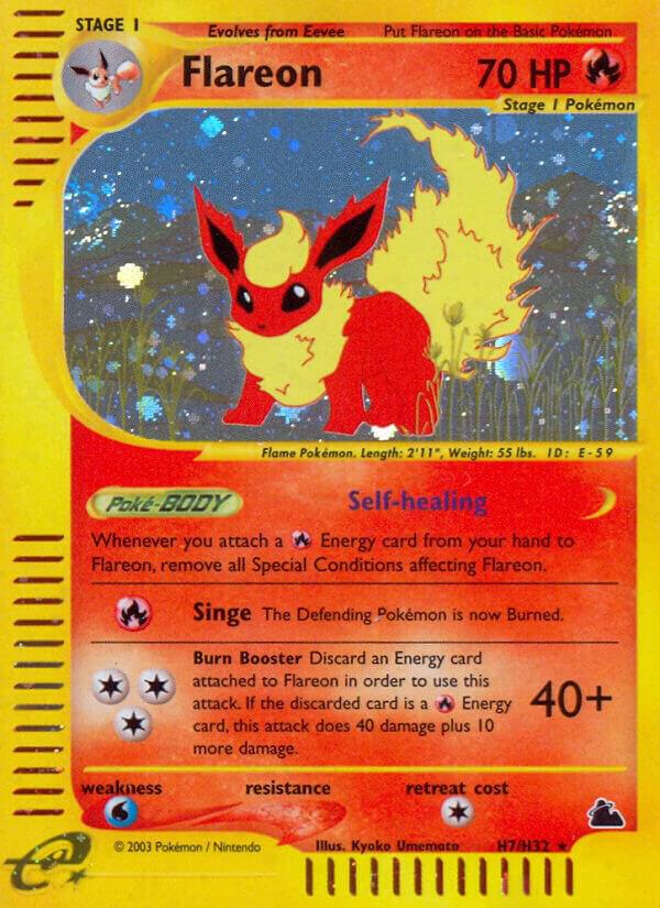 Flareon (H7) H07/H32 card from Skyridge