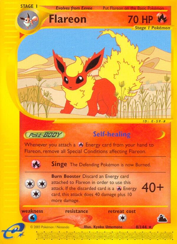Flareon (8) 008/144 card from Skyridge