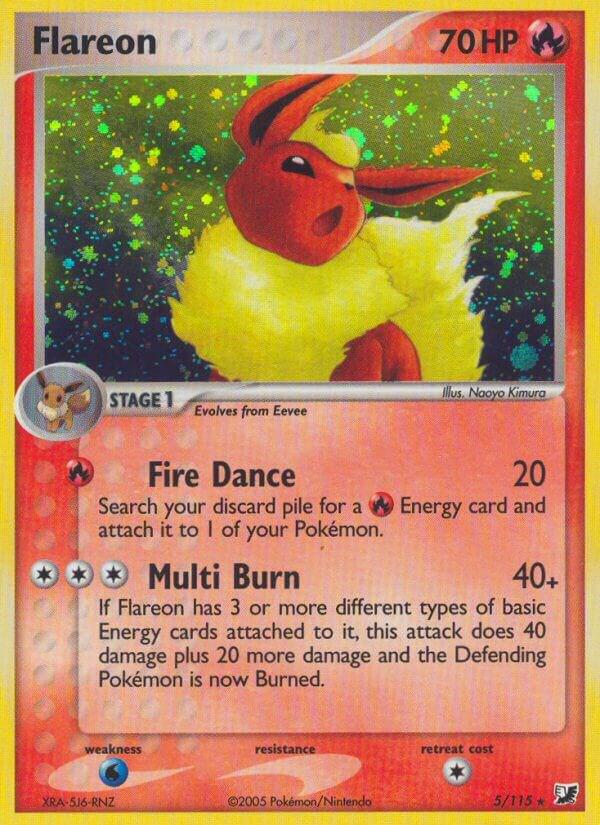 Flareon 5/115 card from Unseen Forces