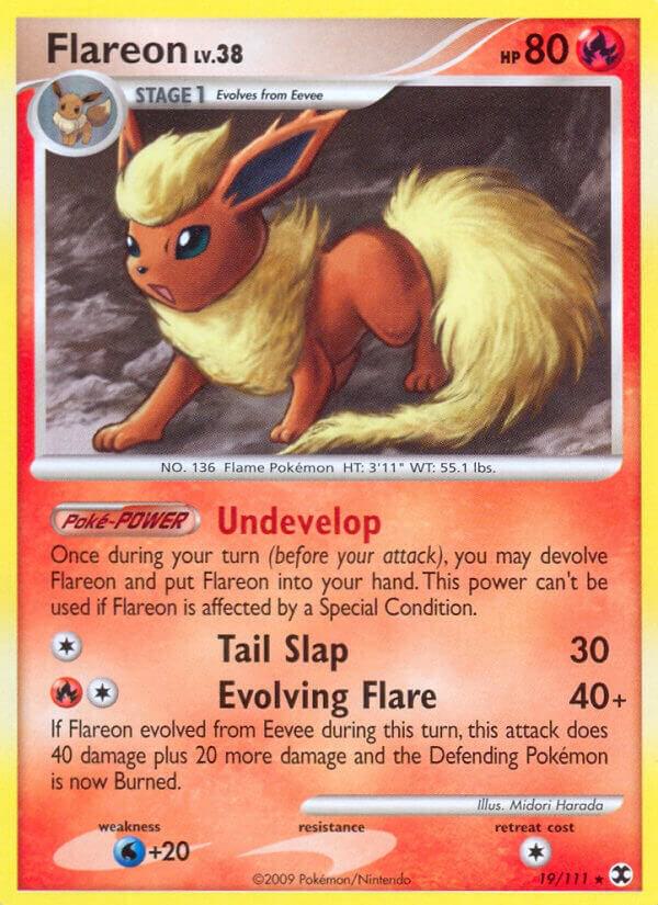 Flareon 19/111 card from Rising Rivals