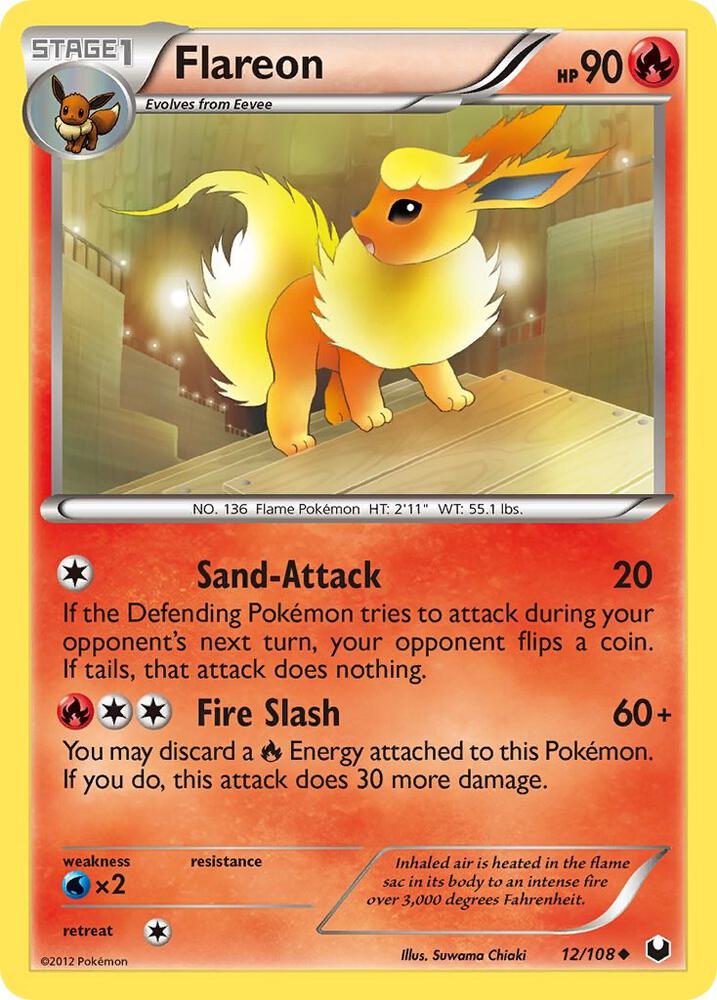 Flareon 12/108 card from Dark Explorers