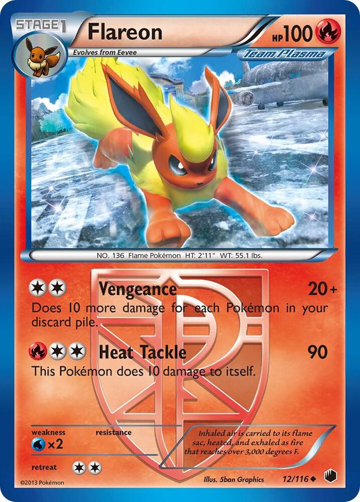 Flareon (Team Plasma) 12/116 card from Plasma Freeze