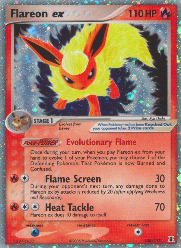 Flareon ex 108/113 card from Delta Species