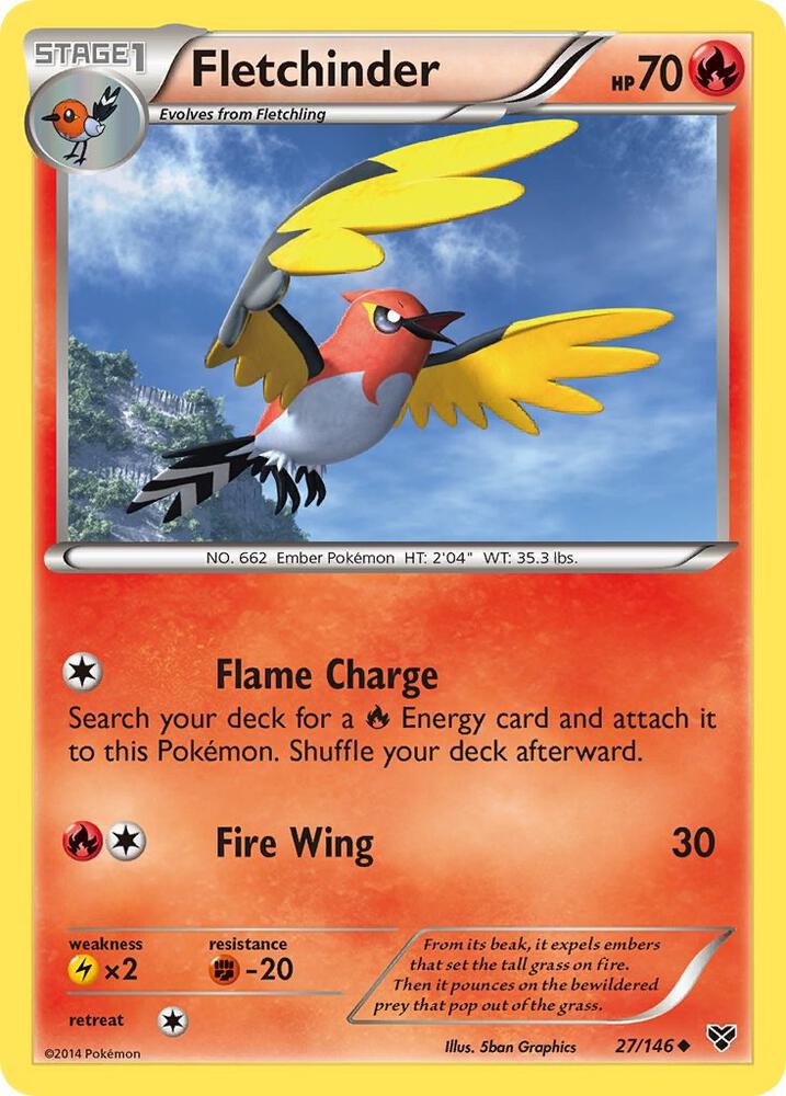 Fletchinder 27/146 card from XY Base Set