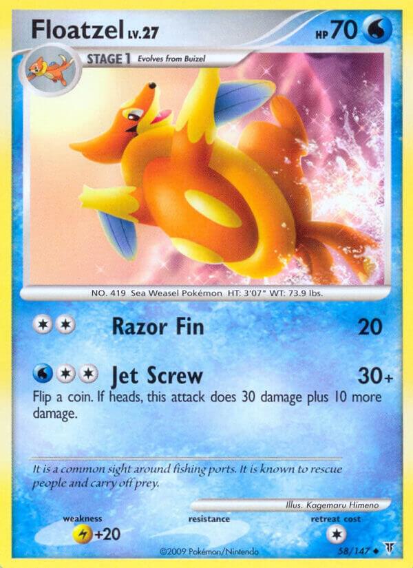 Floatzel 58 card from Supreme Victors