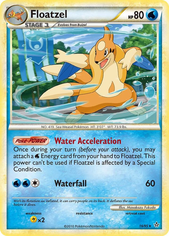 Floatzel 16/95 card from Unleashed