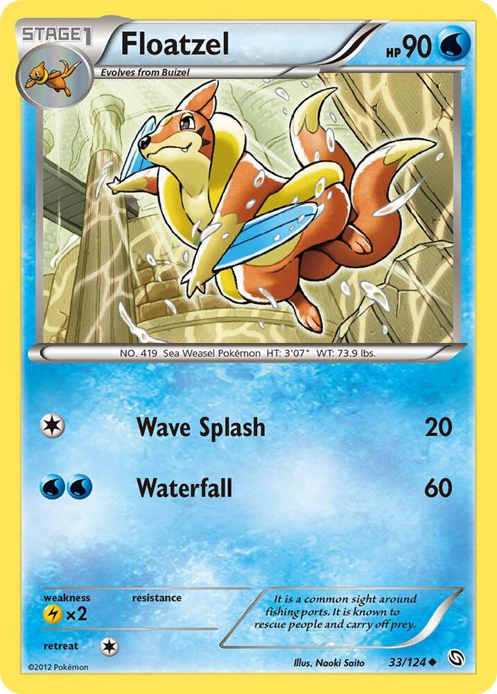 Floatzel 33/124 card from Dragons Exalted