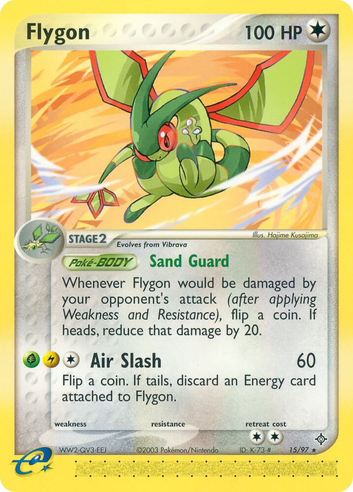Flygon 15/97 card from Dragon
