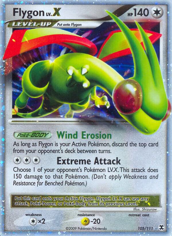Flygon Lv.X 105/111 card from Rising Rivals