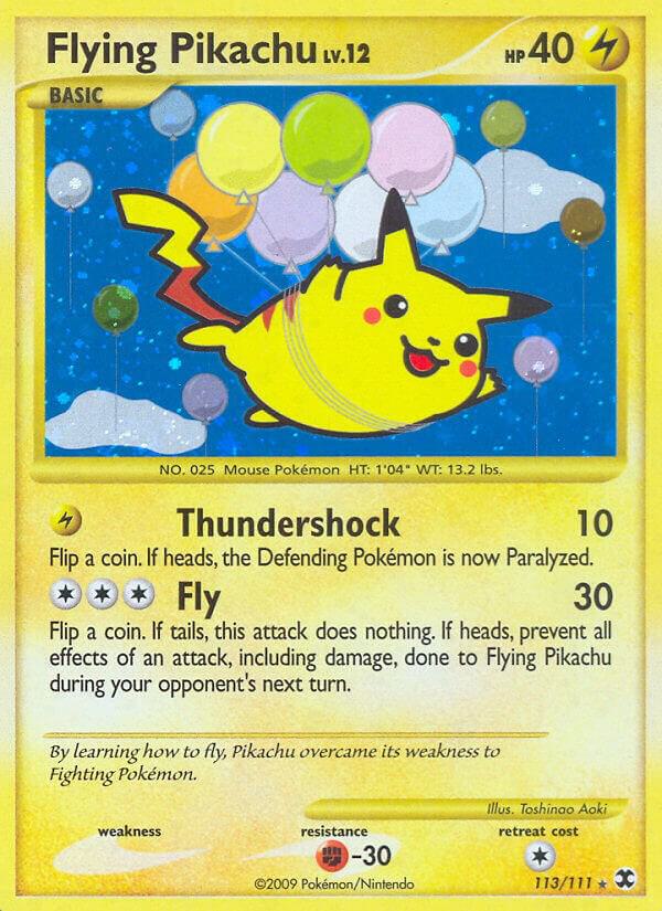 Flying Pikachu 113/111 card from Rising Rivals