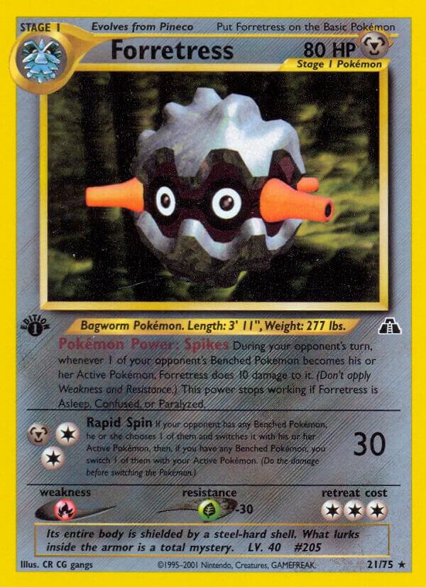 Forretress (21) 21/75 card from Neo Discovery