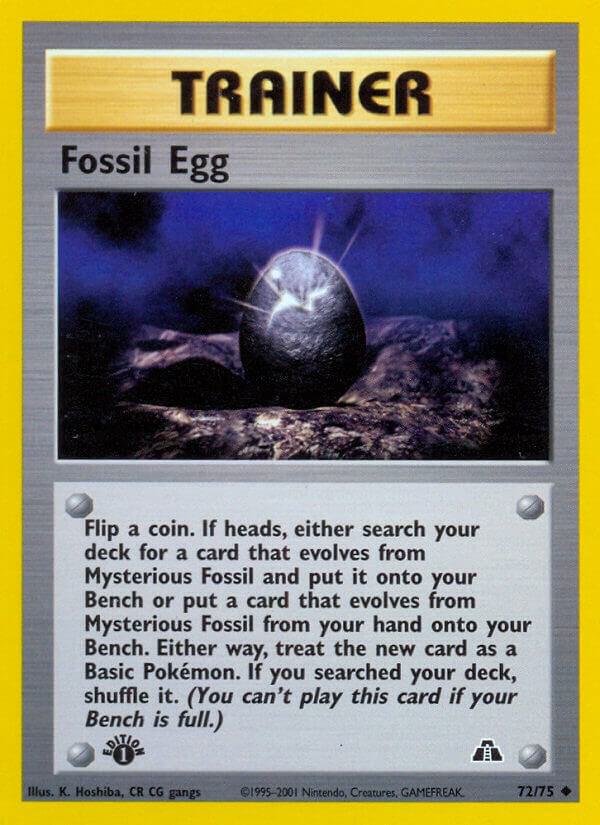 Fossil Egg 72/75 card from Neo Discovery