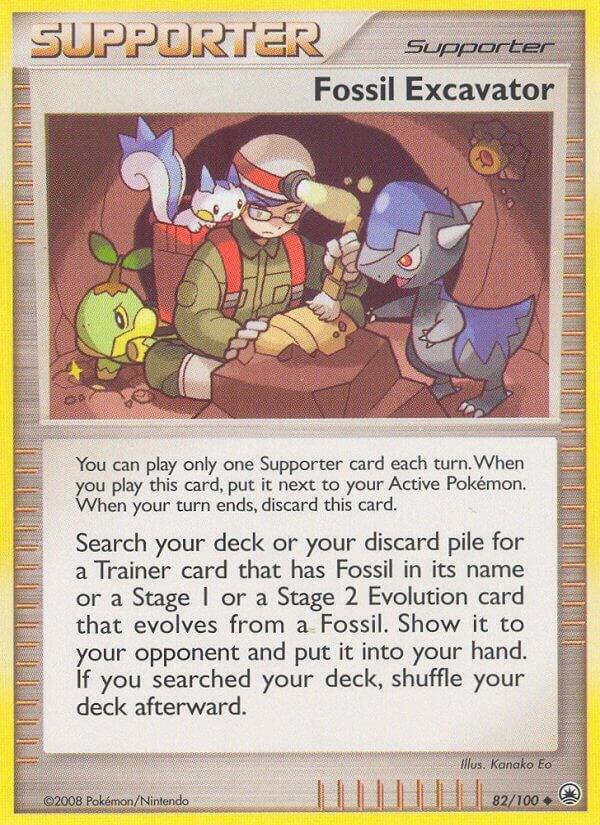 Fossil Excavator 82/100 card from Majestic Dawn