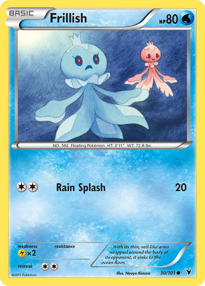Frillish 30/101 card from Noble Victories