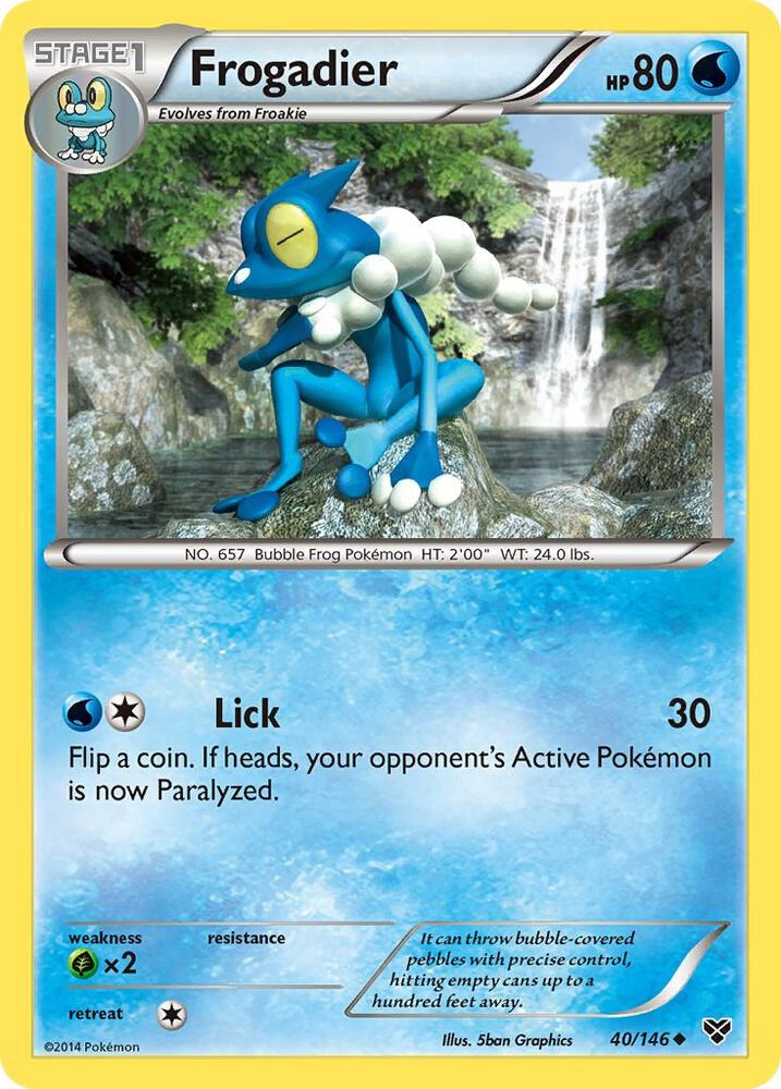 Frogadier 40/146 card from XY Base Set