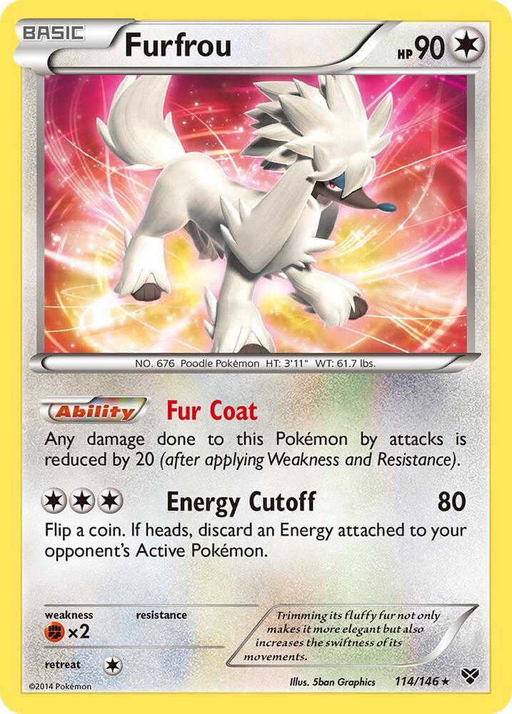 Furfrou 114/146 card from XY Base Set