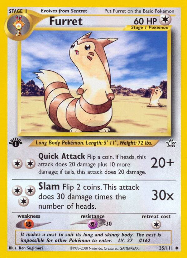 Furret 035/111 card from Neo Genesis