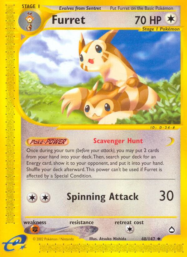 Furret 048/147 card from Aquapolis