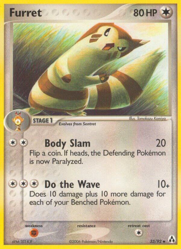 Furret 33/92 card from Legend Maker